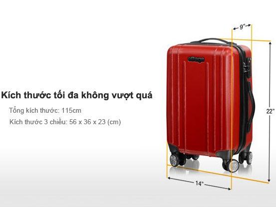 Quy định hành lý xách tay Vietnam Airlines