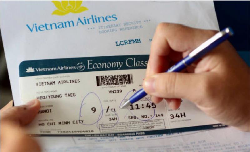 Đổi tên vé máy bay Vietnam Airline
