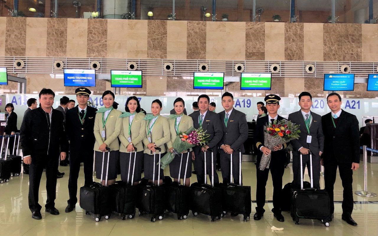 Đội ngũ nhân viên hãng hàng không Bamboo Airways