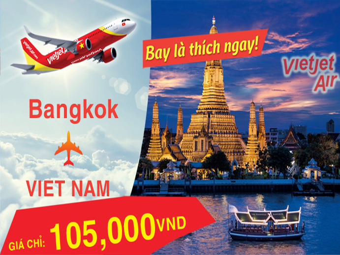 vé máy bay Vietjet đi Bangkok