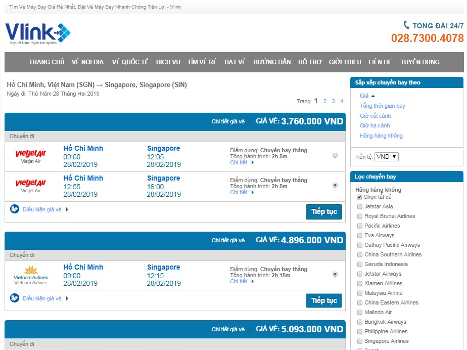 giá vé máy bay Vietjet đi Singapore