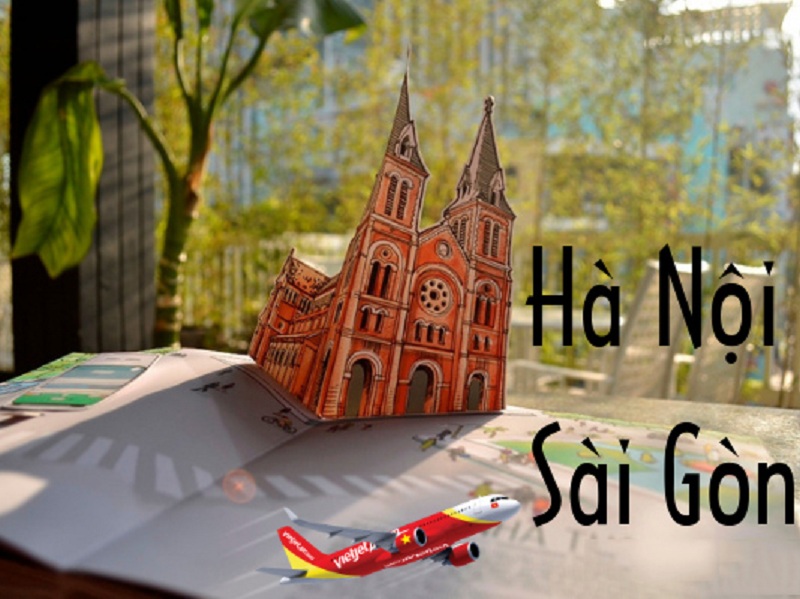vé máy bay Vietjet từ Hà Nội vào Sài Gòn