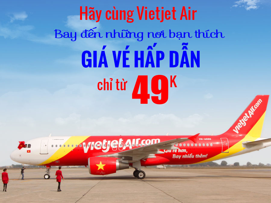 Đặt mua vé máy bay Vietjet air tháng 9 tại Vlink