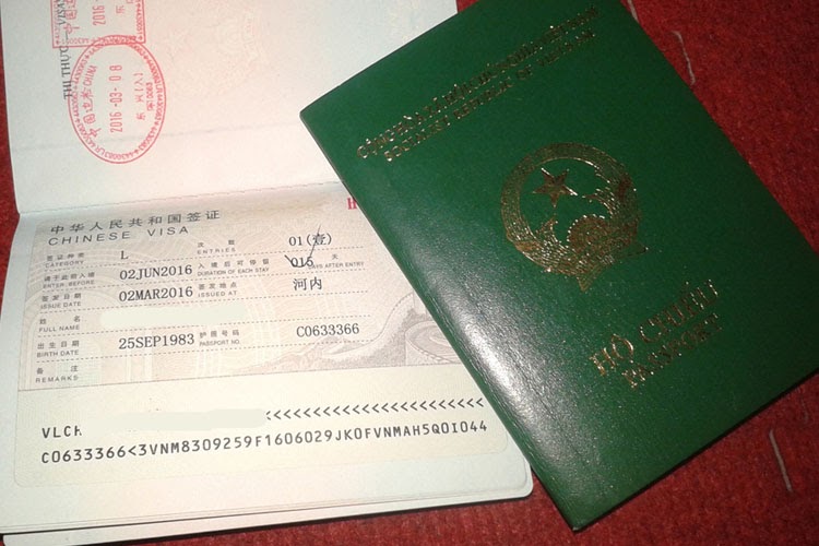 Các thủ tục khi xin visa đi Trung Quốc
