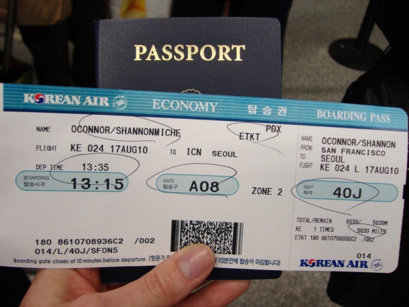 Vé máy bay đi Mỹ hãng Korean có kèm hành lý xách tay