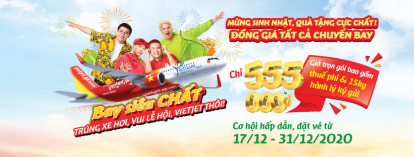 ƯU ĐÃI BAY TIẾT KIỆM CHỈ VỚI 555.000 đồng