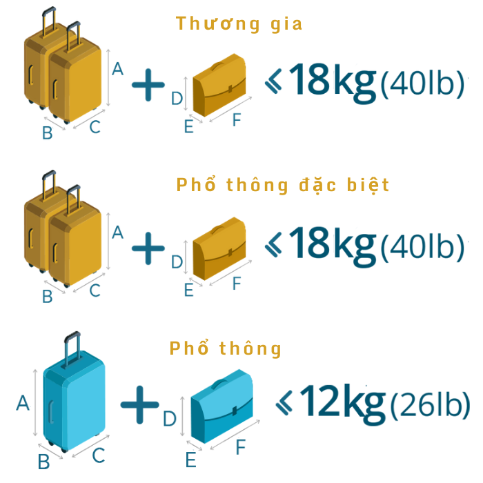 Quy định hành lý xách tay Vietnam Airlines